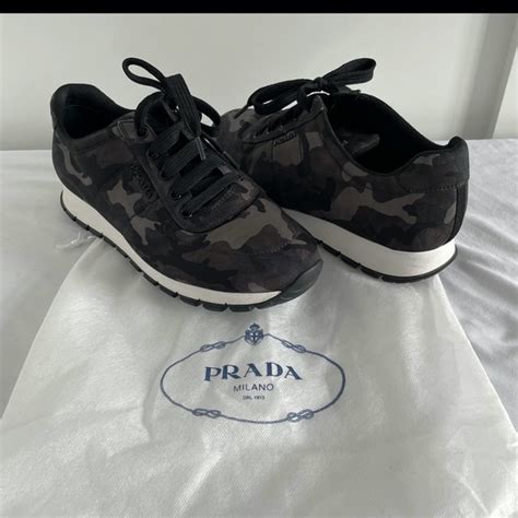 prada dames sneaker|Prada camouflage sneakers.